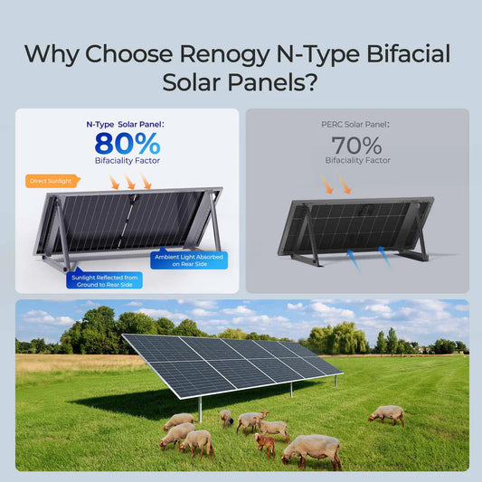 Renogy N-Type Bifacial Monocrystalline Solar Panel – 2PCS 590W