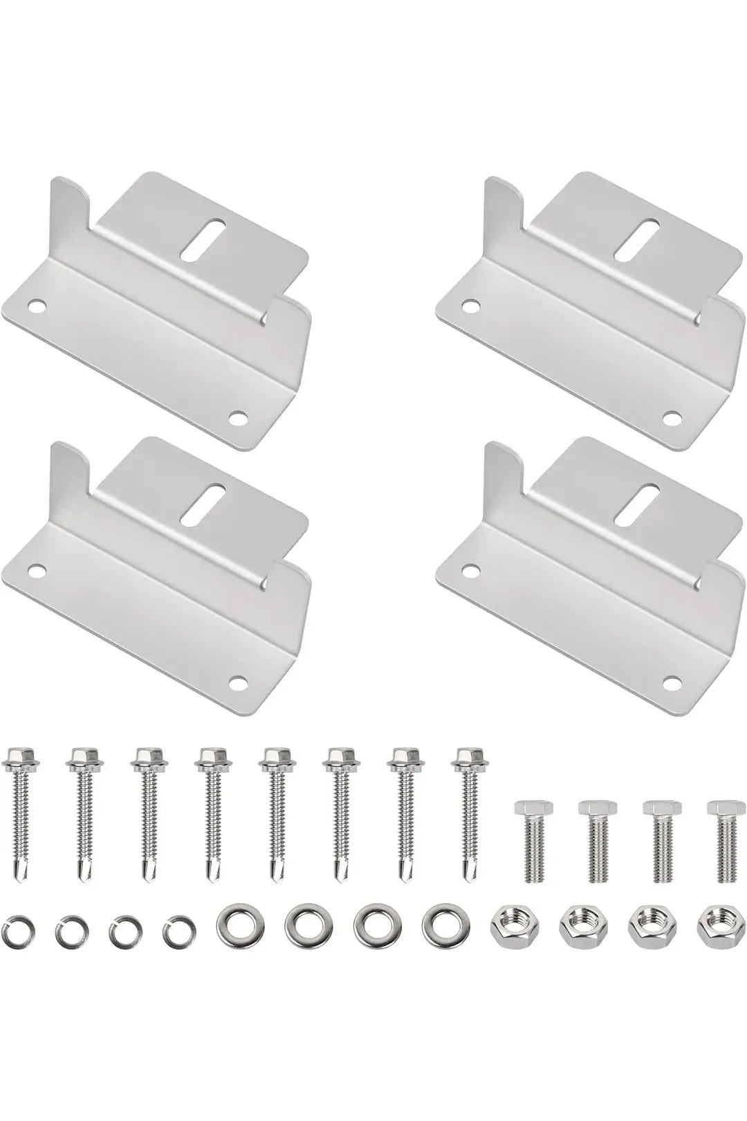Solar Panel Mounting Z Brackets, 4-Pack Lightweight Aluminum for RV, Boat, Roof