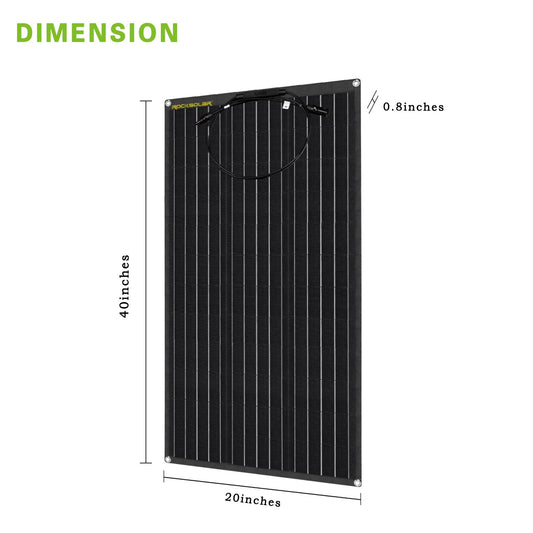 ROCKSOLAR 1000W 12V RV Solar System – Flexible Panel Kit with Battery, Inverter & MPPT Controller