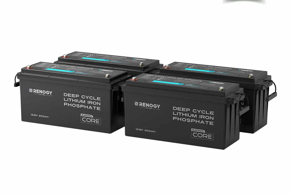 Renogy Core 200Ah LiFePO4 Battery – 12V Deep Cycle with Low-Temperature Protection & Bluetooth