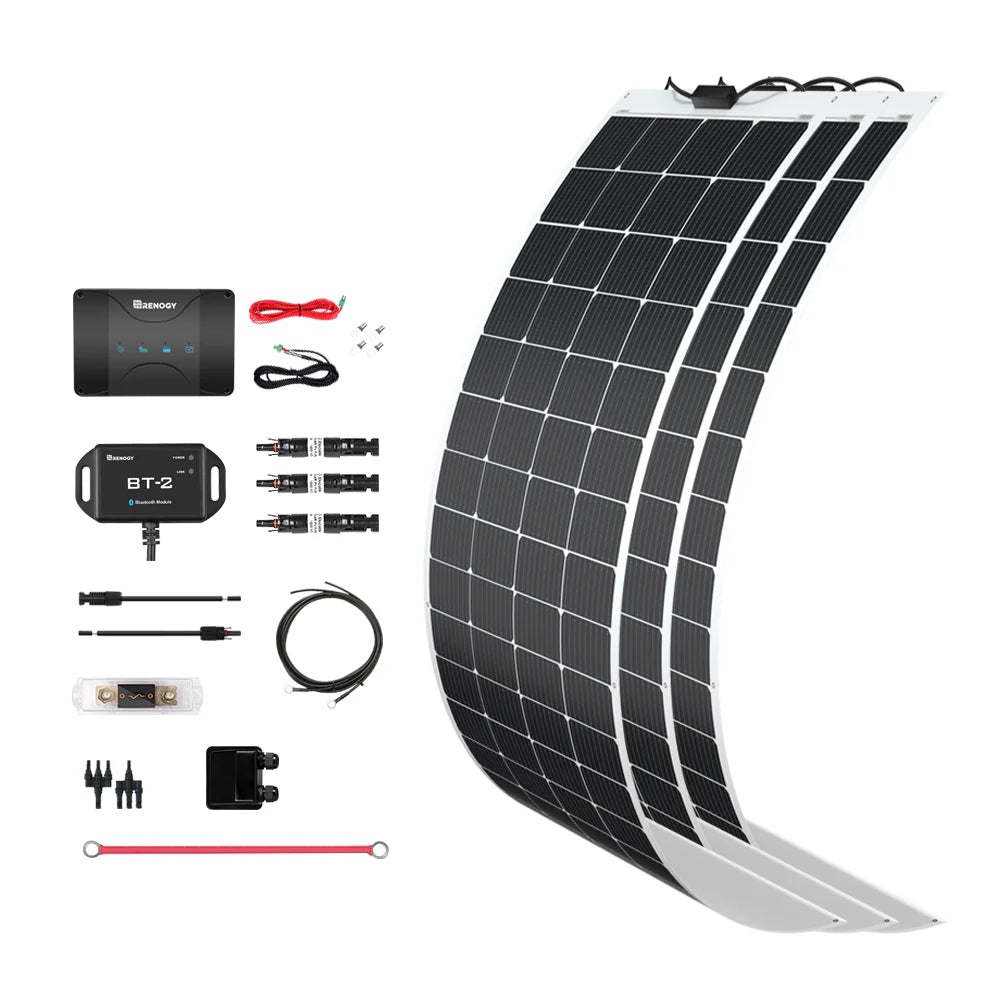 Renogy 600W Solar RV Kit – 12V Off-Grid System with Flush-Mount Controller