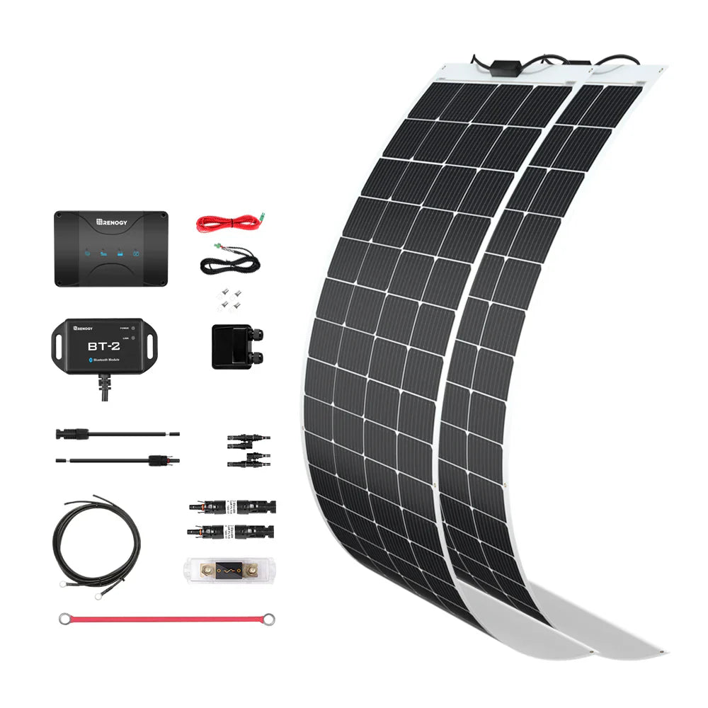 Renogy 400W Solar RV Kit – 12V Off-Grid System with Flush-Mount Controller