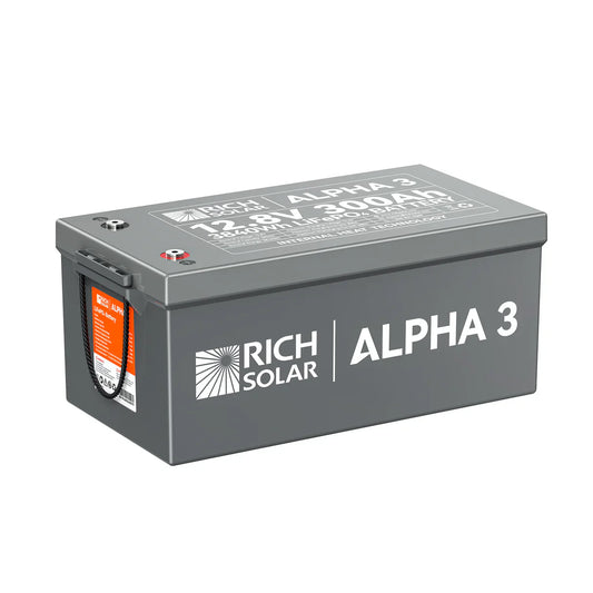 ALPHA 3 12V 300Ah LiFePO4 Battery – Lite & Standard 5000 Cycles, Bluetooth, Internal Heating, IP65