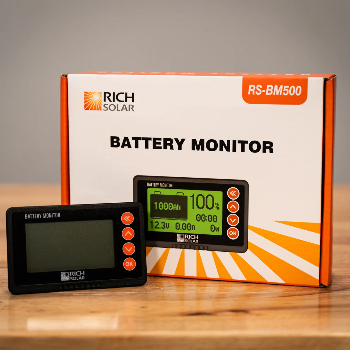 Rich Solar 500A Battery Monitor with Shunt 8–120V Accurate State of Charge & Power Meter