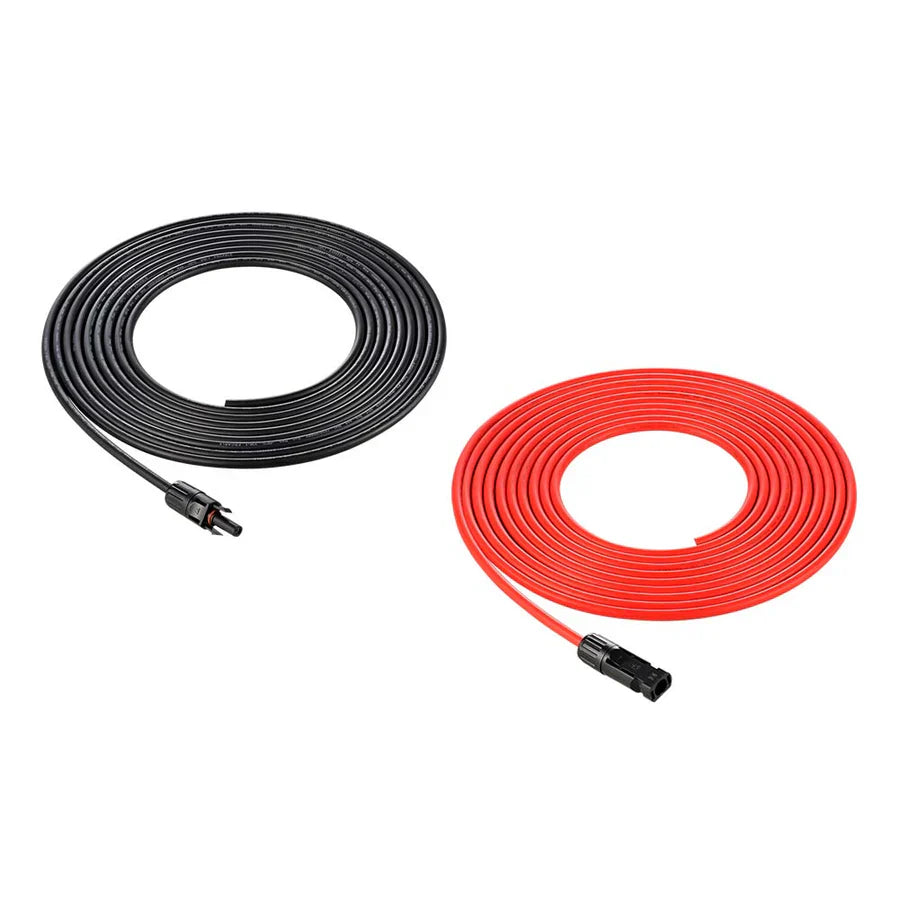 10AWG Solar Extension Cable – Red & Black Pair for Solar Panel to Charge Controller (10ft/20ft/30ft)