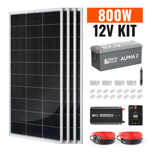 800-Watt Complete Solar Kit – Off-Grid Charging with 60A MPPT Controller