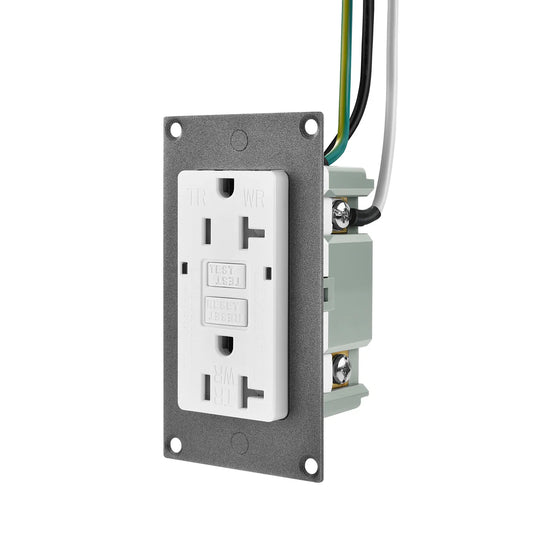 Slim GFCI Outlet – 20 Amp Self-Test, Tamper-Resistant, UL Listed Accessory for Nova Switch & Supercharger