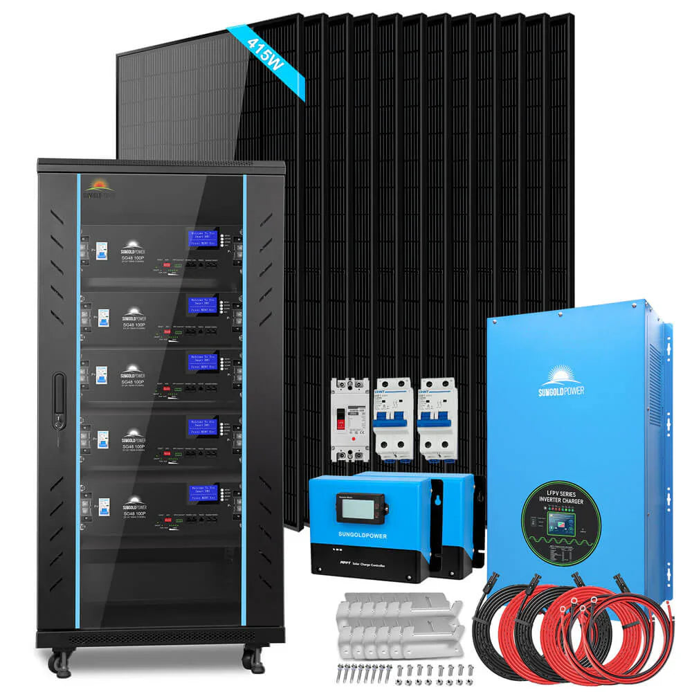 Off-Grid Solar Kits – 12kW / 15kW / 18kW Split Phase, 48V LiFePO₄ Battery, 415W Panels (SGR Series)