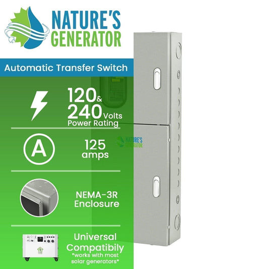 Nature’s Generator 125A Automatic Transfer Switch – Whole Home Backup Integration, UL Listed