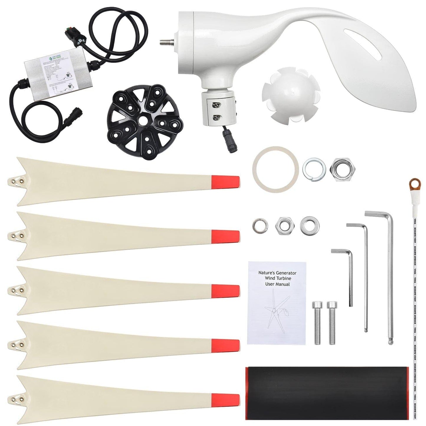 Nature's Generator Elite Platinum WE System, 3600W Solar Generator, 2x Power Pods, 100W Panel, Wind Turbine