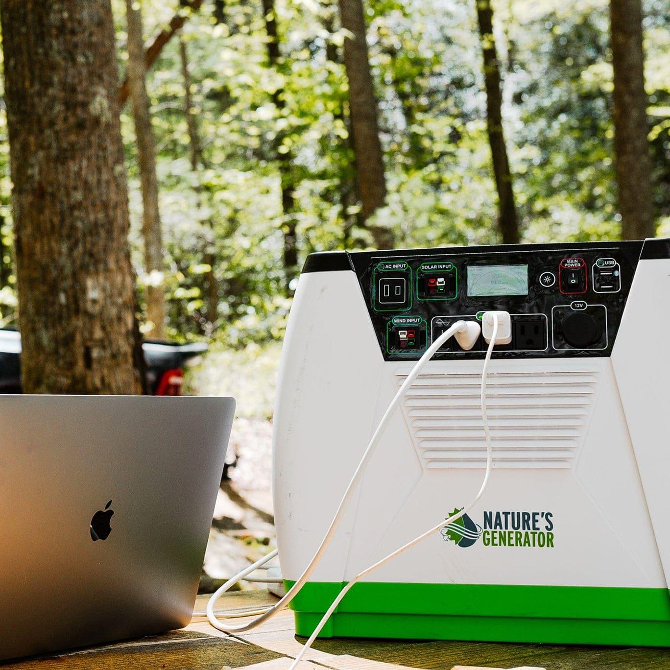 Nature’s Generator Gold Essential – 1800W Solar Generator Kit with Panel & Cart