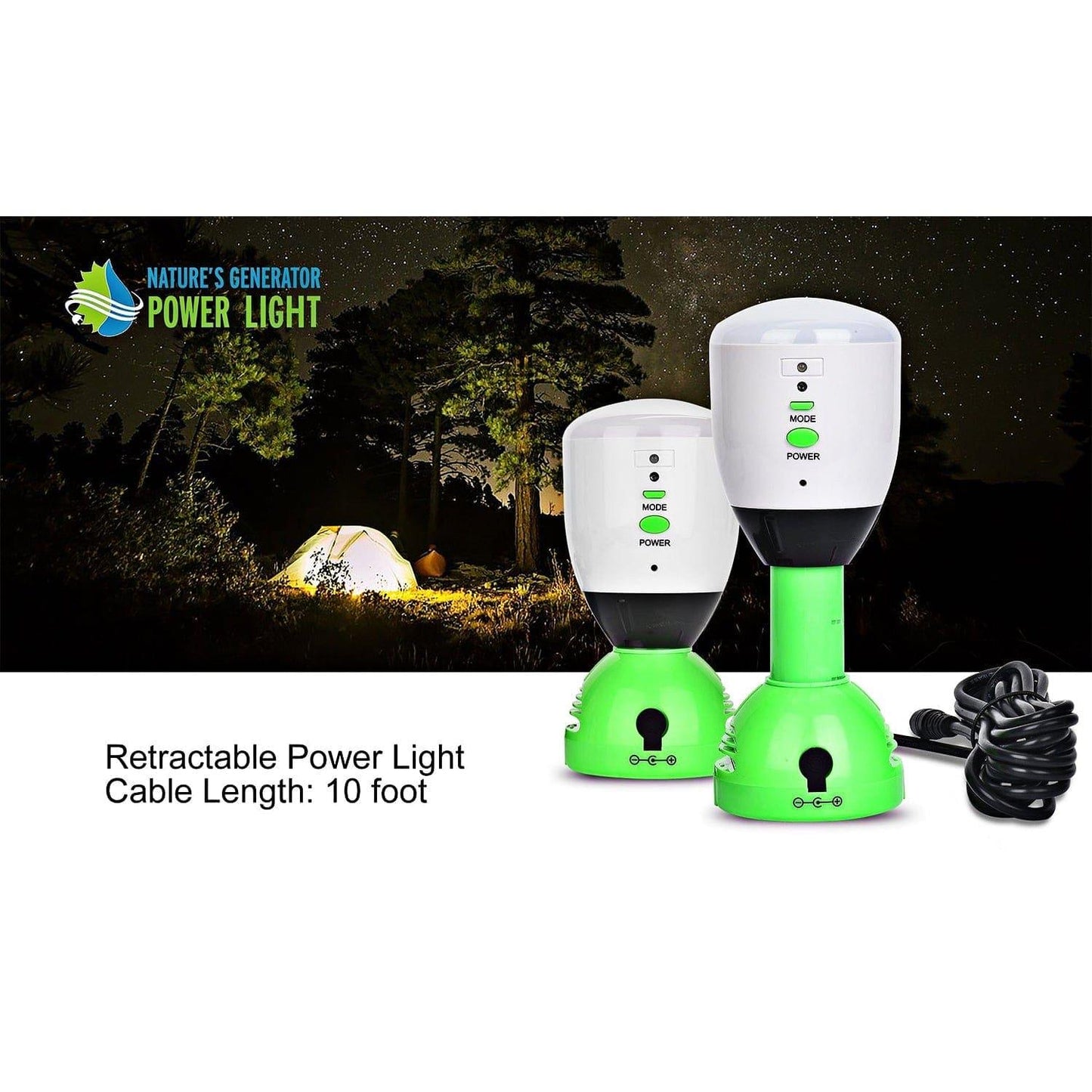 Nature's Generator Power Light – 4 Pack LED Emergency Lights with USB Chargin