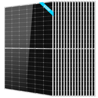 SungoldPower 450W Monocrystalline PERC Solar Panel – UL 61730, CEC Listed, Half-Cut, 12V, IP68, MC4, High Efficiency