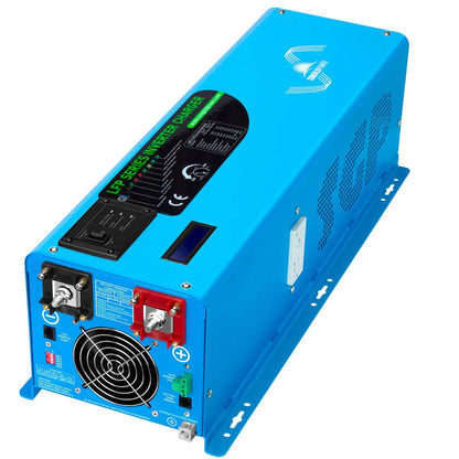 SungoldPower 6000W 24V / 48V Split Phase Pure Sine Wave Inverter with Charger – UL1741 Listed, Battery Bundle Options