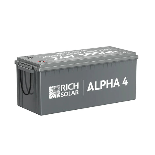 ALPHA 4 24V 100Ah LiFePO4 Battery – Lite & Standard 5000+ Cycles, Bluetooth, Heating, IP65