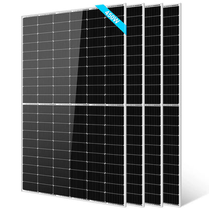 SungoldPower 450W Monocrystalline PERC Solar Panel – UL 61730, CEC Listed, Half-Cut, 12V, IP68, MC4, High Efficiency