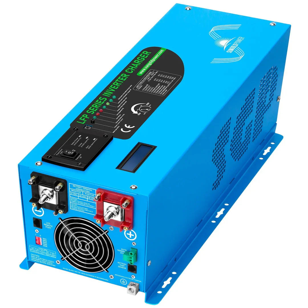 SungoldPower 3000W 24V Pure Sine Wave Low Frequency Inverter – Single Phase, 120V Input/Output