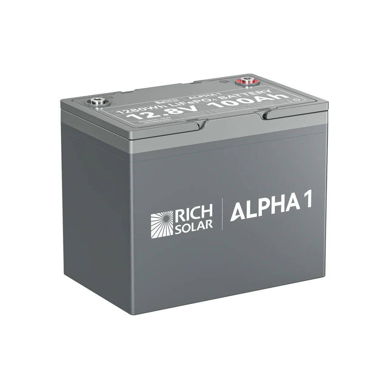 Rich Solar ALPHA 1 Series  12V 100Ah LiFePO4 Lithium Battery  LITE, PRO, Standard  Lightweight, Deep Cycle, Smart BMS  RV, Trailer, Van, Boat, Off-Grid