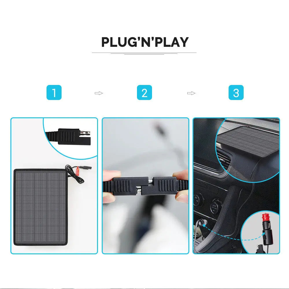 Renogy 5W Solar Battery Trickle Charger Maintainer