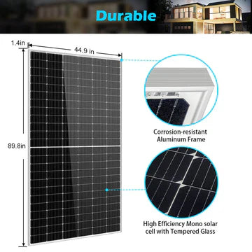 450W/550W Monocrystalline PERC Solar Panel – UL 61730, CEC Listed, IP68 Rated