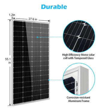 SungoldPower 200W Monocrystalline Solar Panel – 2 to 10 Pack, 12V, High-Efficiency, Off-Grid Ready
