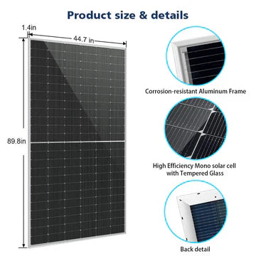 560W Bifacial Monocrystalline PERC Solar Panel – High Efficiency, 25-Year Warranty