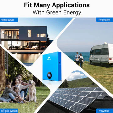 SungoldPower 5.12KWH Powerwall LiFePO4 Lithium Battery – 48V 100AH, Wall-Mount, UL1973