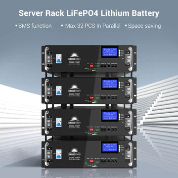 SungoldPower 48V 100AH Server Rack LiFePO4 Lithium Battery – Modular, RS485/RS232, 6000+ Cycles