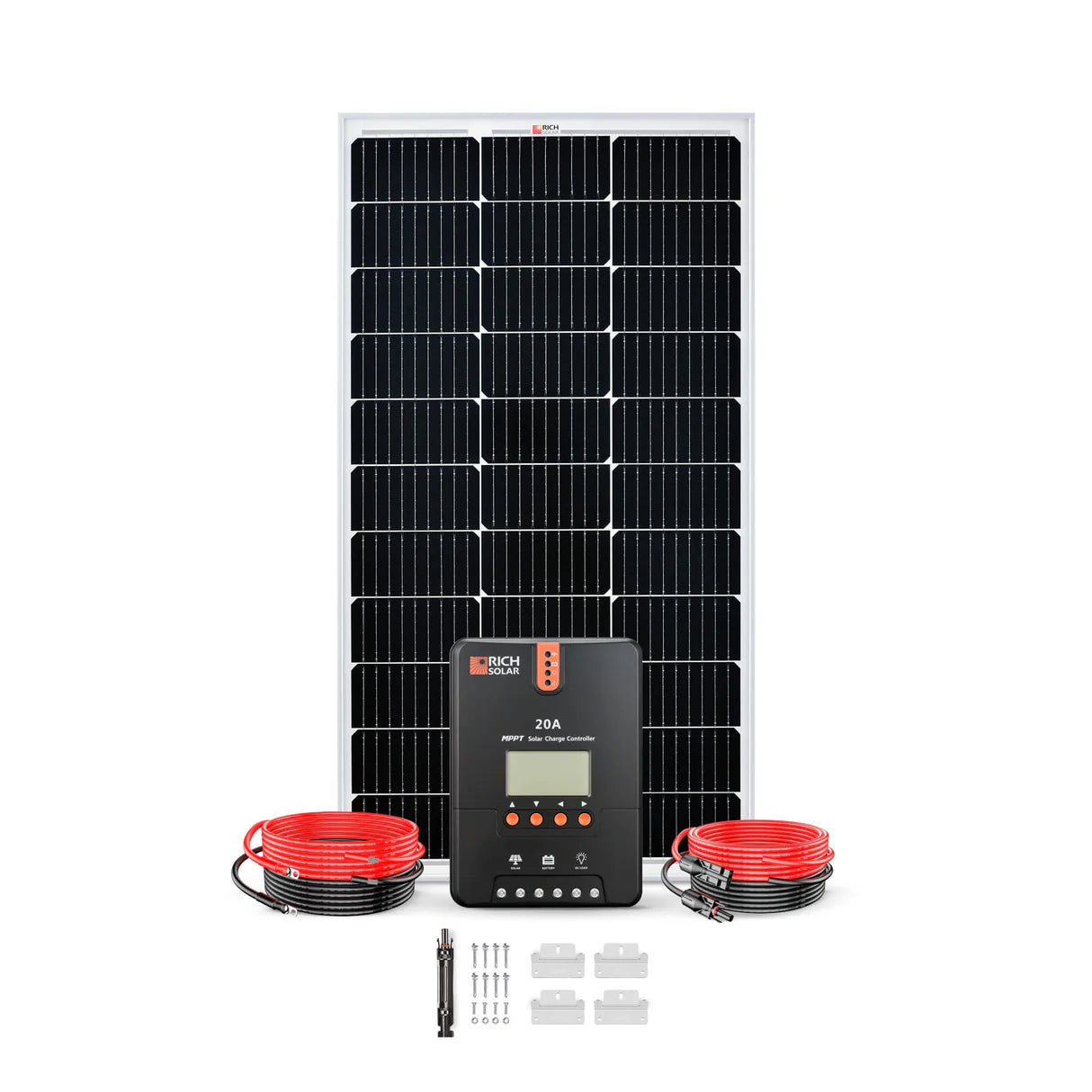 100 Watt Solar Kit – Off-Grid Charging with 20A MPPT Controller