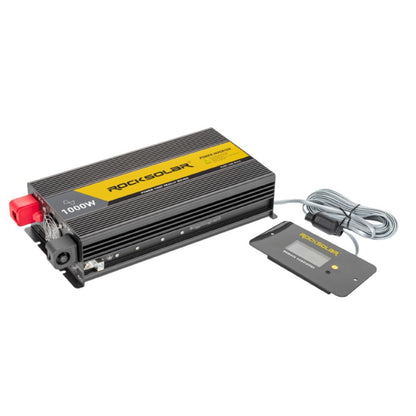ROCKSOLAR 1000W 12V Pure Sine Wave Inverter – Remote-Controlled AC Converter for Off-Grid Powe