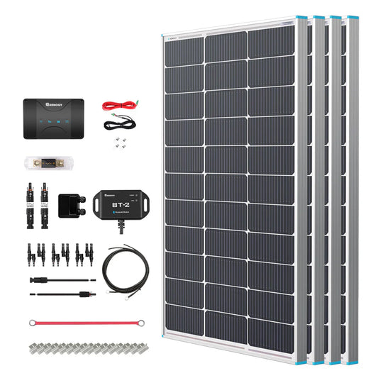 Renogy 400W Solar RV Kit – 12V Off-Grid System with Flush-Mount Controller