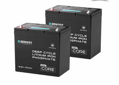 Renogy Core Mini 100Ah LiFePO4 Battery – 12.8V Compact Deep Cycle