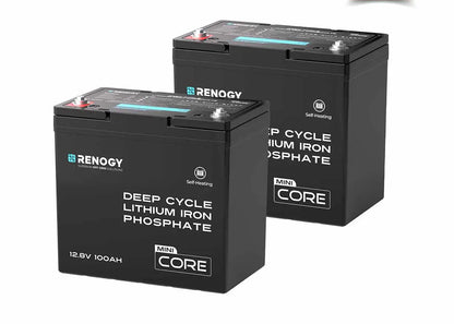 Renogy Core Mini 100Ah LiFePO4 Battery – 12.8V Compact Deep Cycle