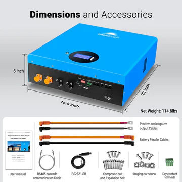 SungoldPower 5.12KWH Powerwall LiFePO4 Lithium Battery – 48V 100AH, Wall-Mount, UL1973