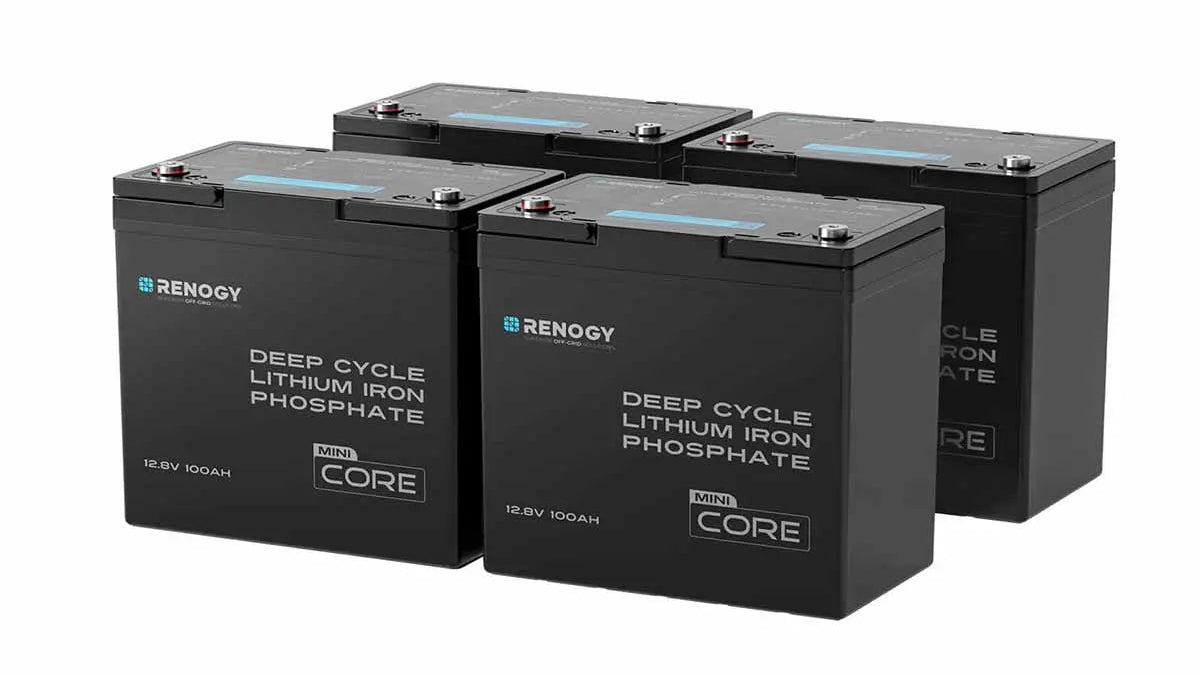 Renogy Core Mini 100Ah LiFePO4 Battery – 12.8V Compact Deep Cycle