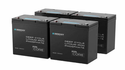 Renogy Core Mini 100Ah LiFePO4 Battery – 12.8V Compact Deep Cycle
