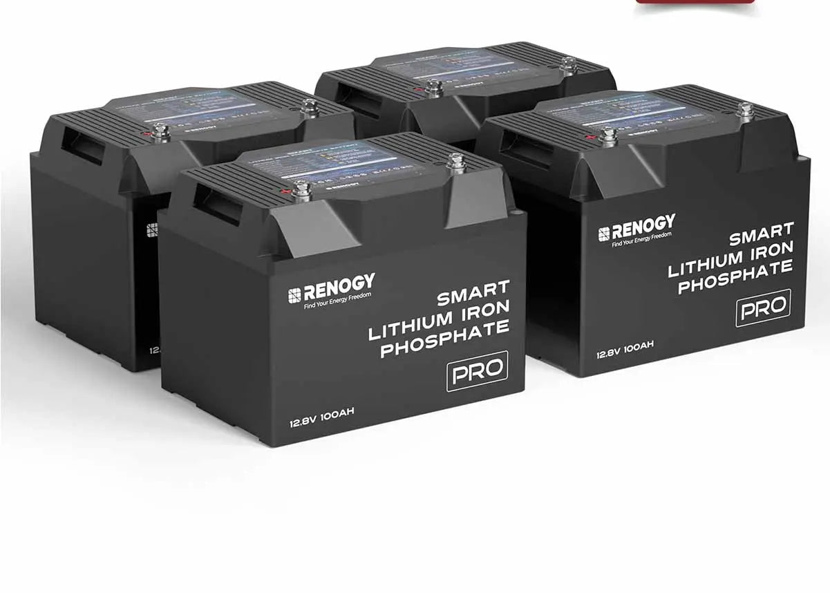 Renogy Pro Smart LiFePO4 Battery – 12V 100Ah / 200Ah with Bluetooth & Self-Heating