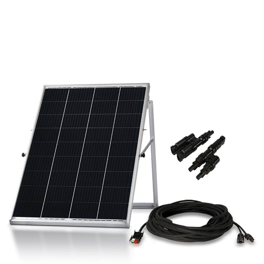 Nature’s Generator Power Panel – 100W Solar Panel with MC4 Branch Connector for Parallel Charging