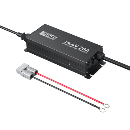 Rich Solar 12V (14.4V) 20A LiFePO4 Battery Charger 100–240VAC Smart Protection