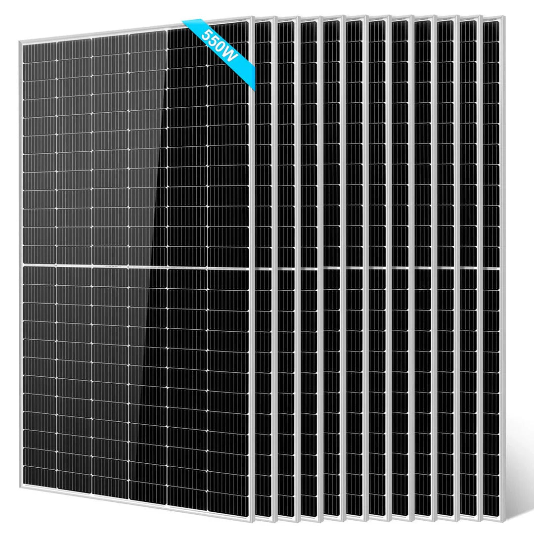 450W/550W Monocrystalline PERC Solar Panel – UL 61730, CEC Listed, IP68 Rated