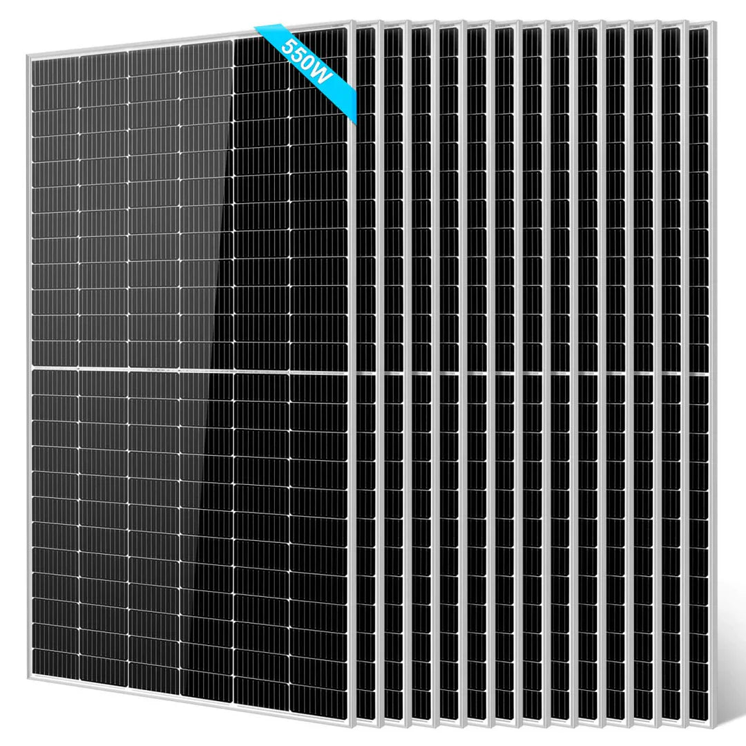 450W/550W Monocrystalline PERC Solar Panel – UL 61730, CEC Listed, IP68 Rated