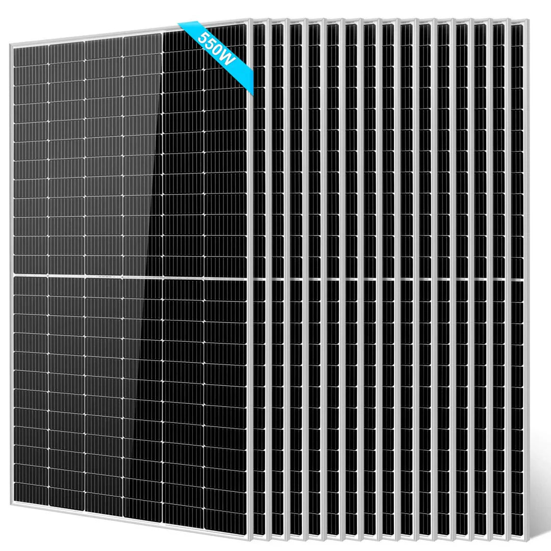 450W/550W Monocrystalline PERC Solar Panel – UL 61730, CEC Listed, IP68 Rated