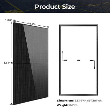 500W Mono Black PERC Solar Panel – Full Pallet (32 Panels), UL 61730, CEC Listed