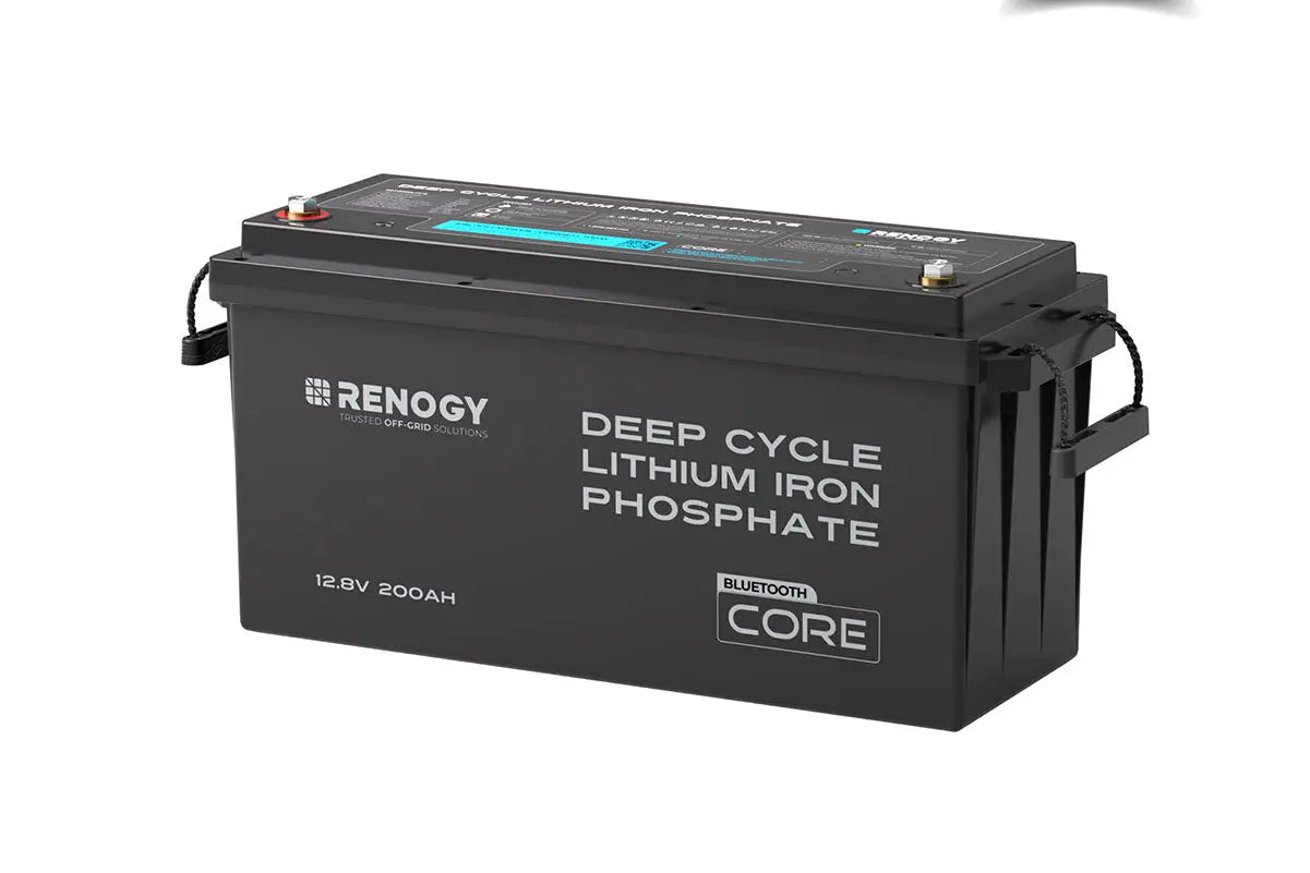 Renogy Core 200Ah LiFePO4 Battery – 12V Deep Cycle with Low-Temperature Protection & Bluetooth