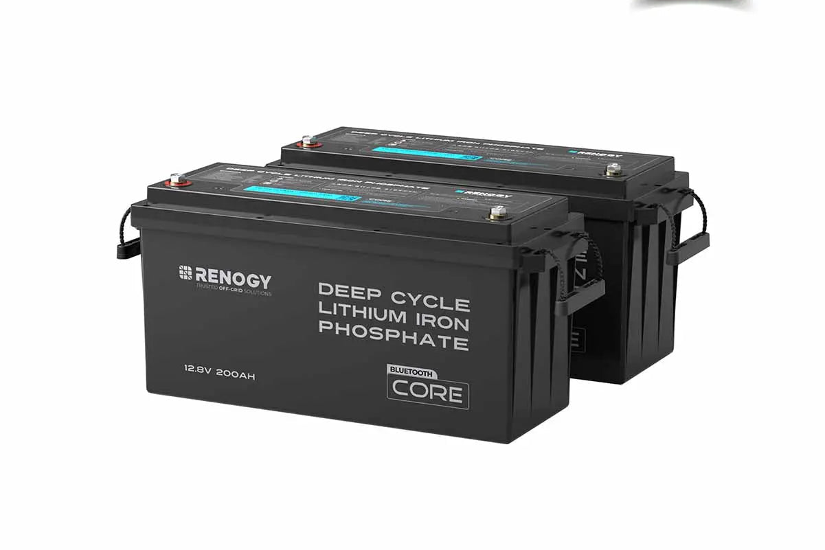 Renogy Core 200Ah LiFePO4 Battery – 12V Deep Cycle with Low-Temperature Protection & Bluetooth