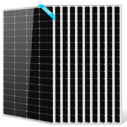 SungoldPower 200W Monocrystalline Solar Panel – 2 to 10 Pack, 12V, High-Efficiency, Off-Grid Ready