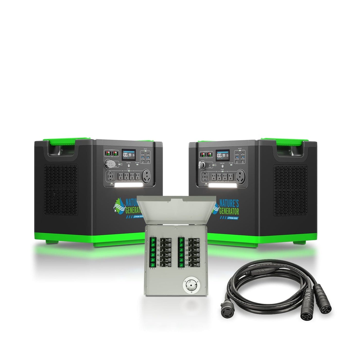 Nature’s Generator Lithium 6000 with Transfer Switch – Backup Power System