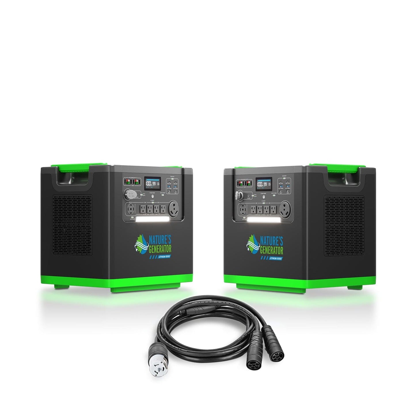 Nature’s Generator Lithium 6000 Series – 6000W to 12KW LiFePO4 Solar Backup Systems with App Control & 240V Output