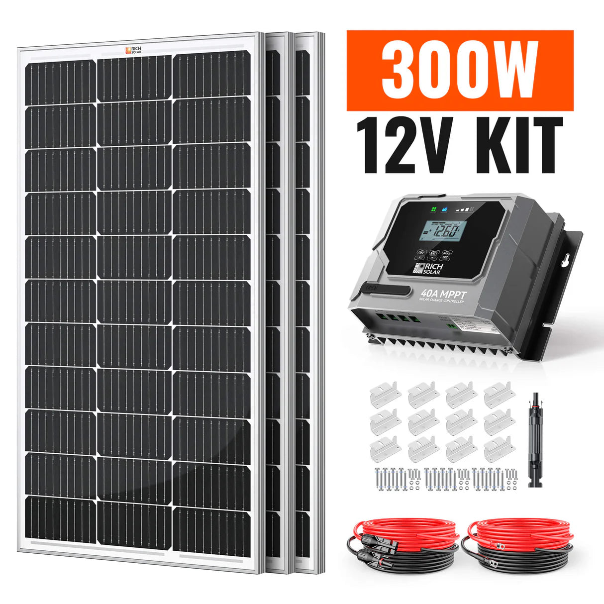300-Watt Solar Kit – Off-Grid Charging with 40A MPPT Controller