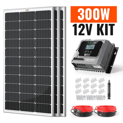 300-Watt Solar Kit – Off-Grid Charging with 40A MPPT Controller